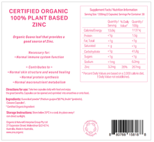 画像をギャラリービューアに読み込む,  新発売!ZINC 亜鉛<br />100%植物性 認定オーガニック<br />60カプセル 2